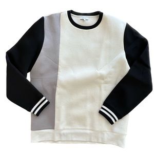 Reiss Color Block Black Vertical Sweatshirt - Medium